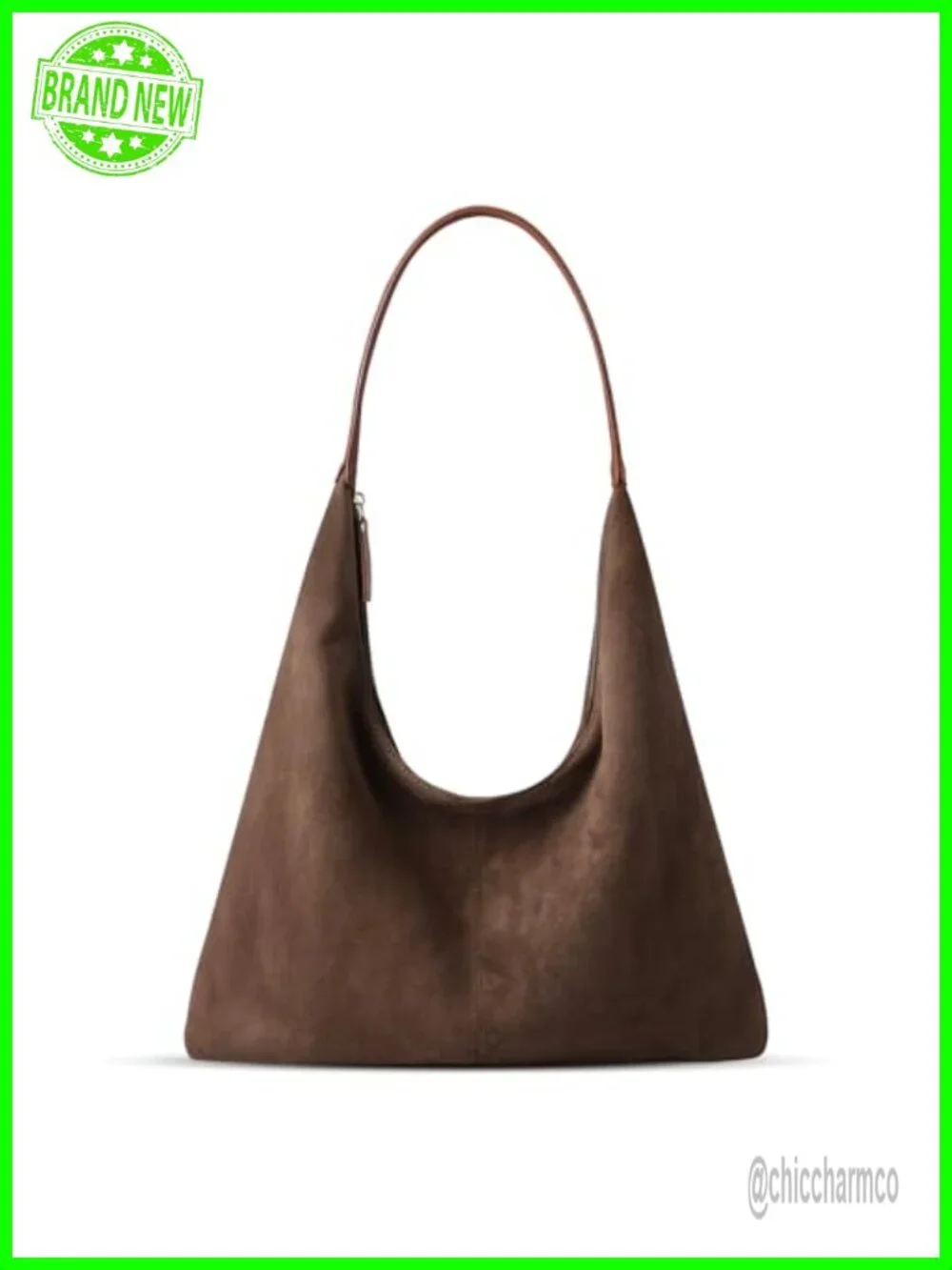 Faux Suede Slouchy Hobo Shoulder Bag Tote Satchel Crossbody